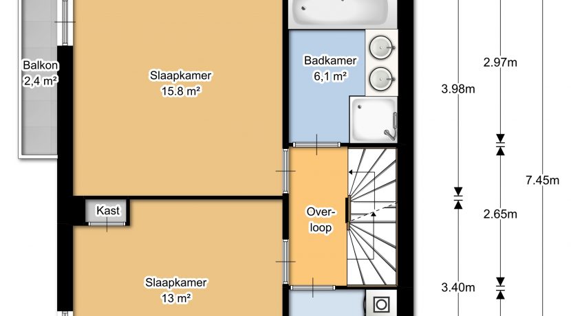 19 Plattegrond 1e-verdieping