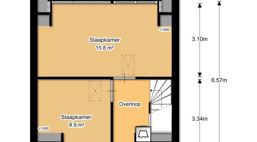 21 Fresiastraat 15 plattegrond 2e verdieping 01