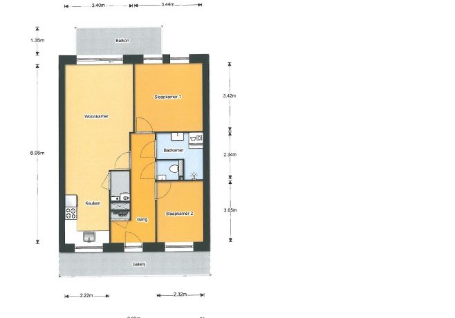 Plattegrond appartement