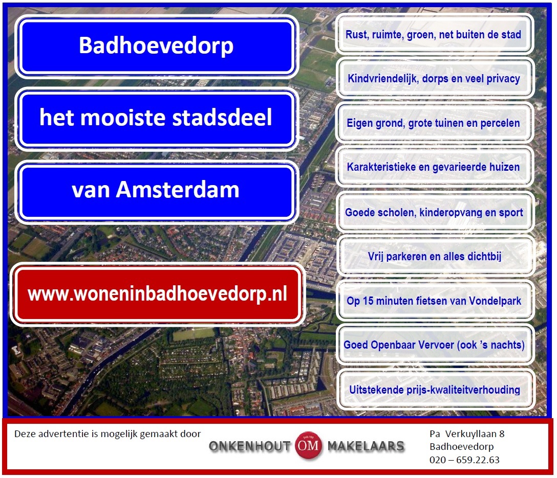Badhoevedorp het mooiste stadsdeel van Amsterdam Onkenhout Makelaars