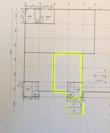 Te huur multifunctionele bedrijfsruimte met kantoor en gratis parkeergelegenheid nabij @Schiphol aan de Sloterweg 303-e @Badhoevedorp Foto 05 Plattegrond begane grond 01b