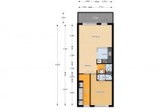 18 Te huur! Appartement @Badhoevedorp Plattegrond appartement Thomsonstraat 90