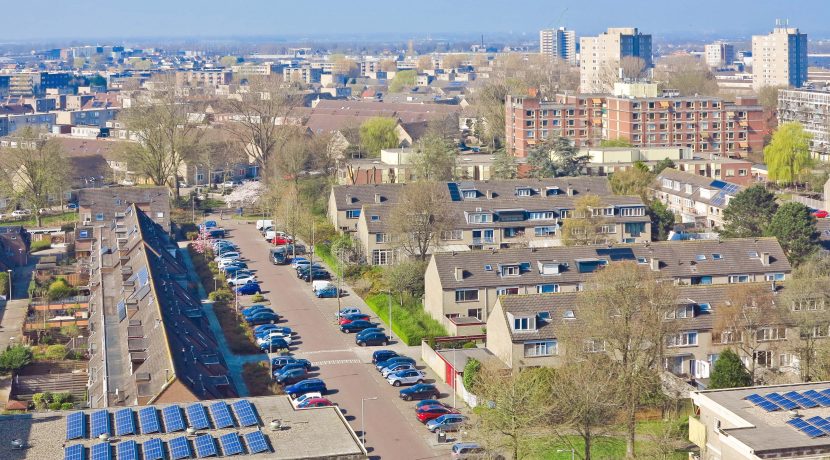 Hoekwoning met grote tuin @Amsterdam Korte Water 252 Foto 48 luchtfoto 01a