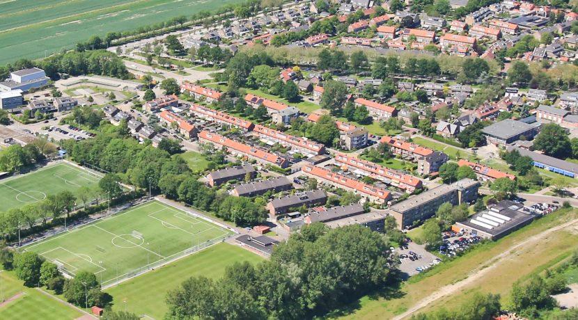 Driekamer hoekappartement @Badhoevedorp Wijnmalenstraat 55 Foto 34 Luchtfoto 01a
