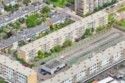Modern driekamerappartement op de bovenste etage in centrum @Badhoevedorp Marconistraat 74 foto 33 luchtfoto